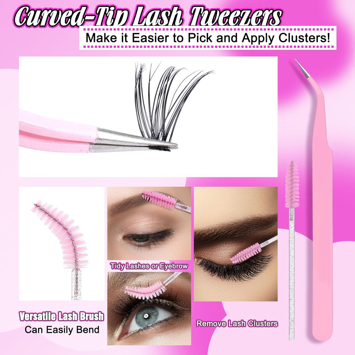 Yawamica 100D Fluffier Lash Kit – Rejuvenating At-Home Spa Beauty Routine, Long-Lasting Comfortable Volume