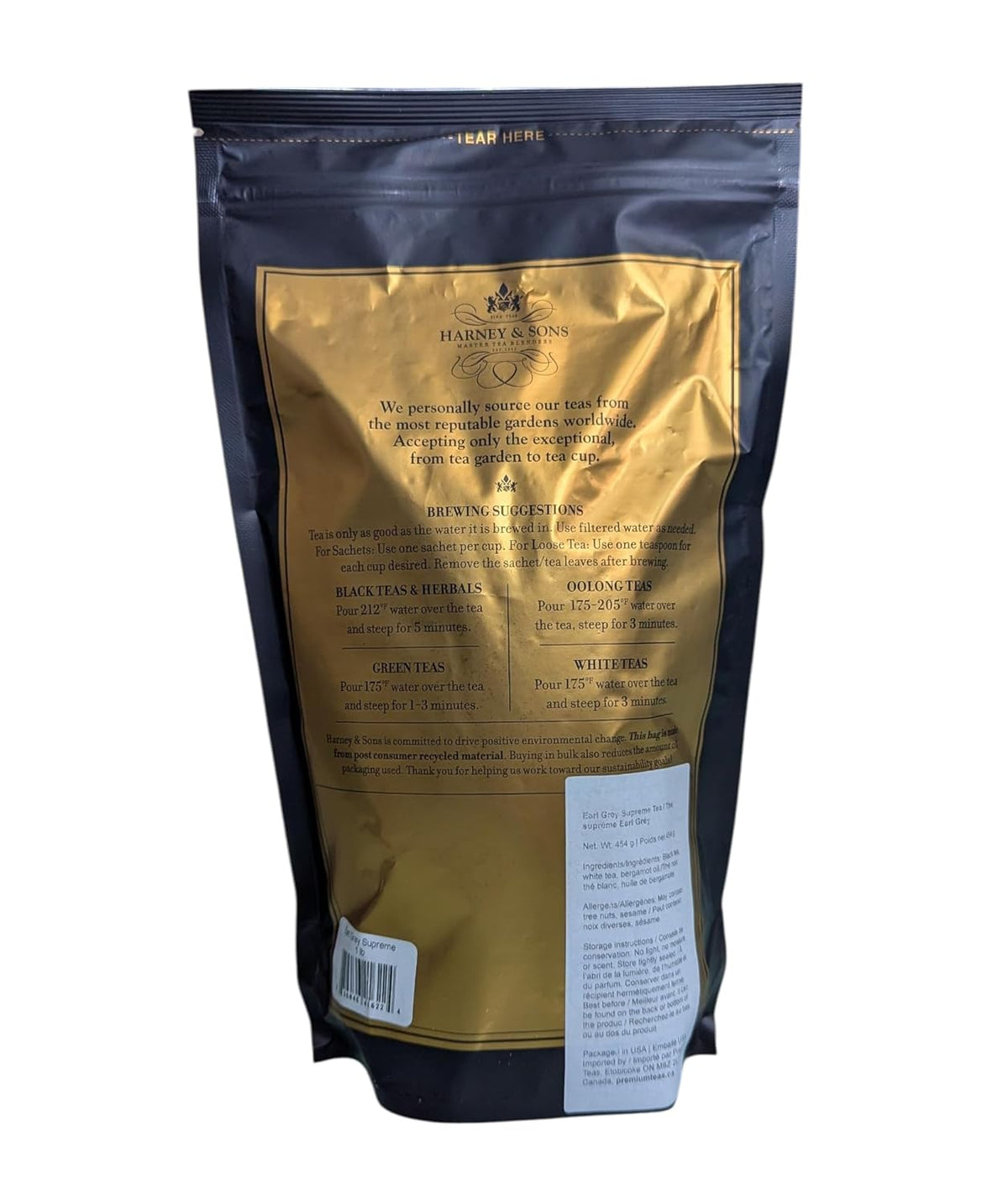 yields approximately 140 brewed cups per bag