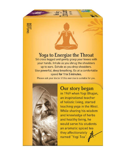Yogi Tea Honey Lemon Throat Comfort – Caffeine-Free Herbal Tea for Clear Voice During Long Workdays