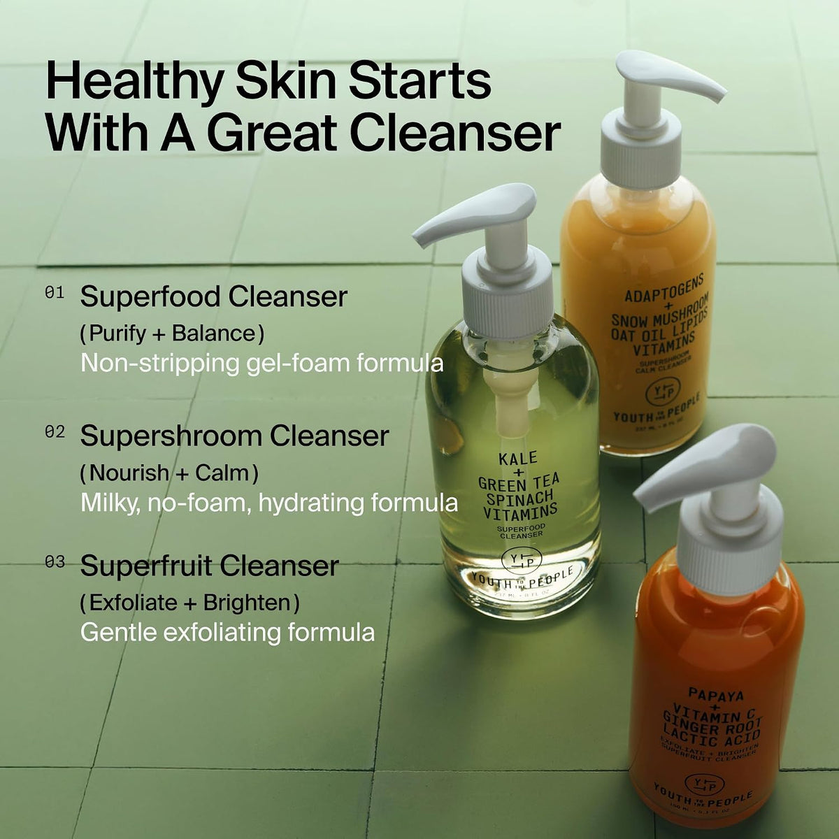 Youth To The People Superfood Cleanser - Simple Daily Gel Cleanser Aligned with Clean Living and Restrained Routines