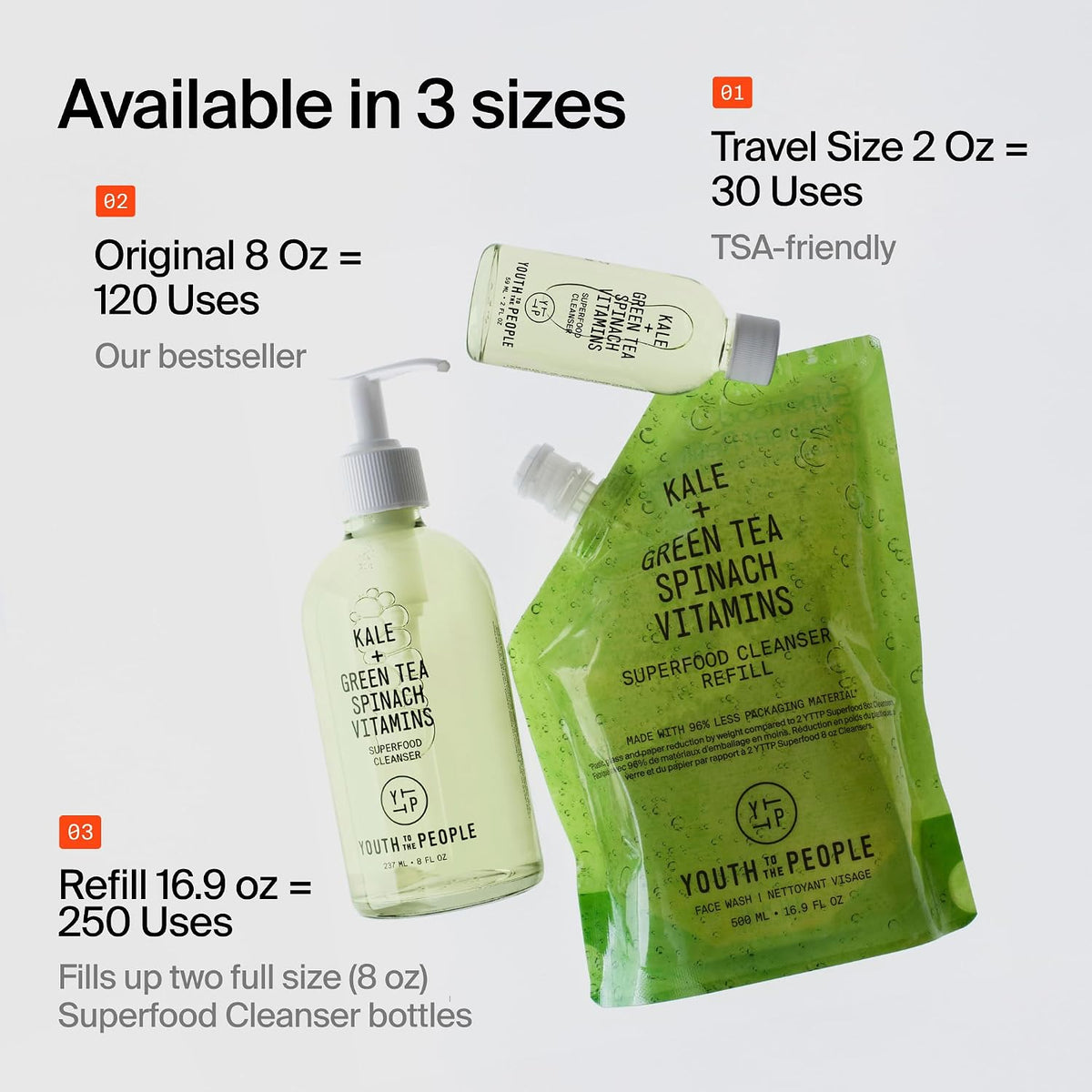 Youth To The People Superfood Cleanser - Simple Daily Gel Cleanser Aligned with Clean Living and Restrained Routines