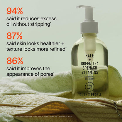 Youth To The People Superfood Cleanser - Simple Daily Gel Cleanser Aligned with Clean Living and Restrained Routines