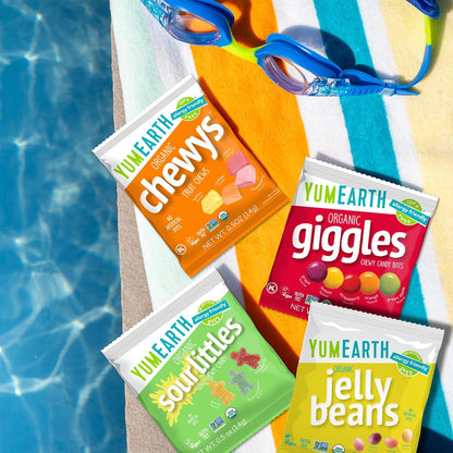YumEarth Organic Candy Variety Box - Allergy Safe Lunchbox Snacks for School Kids, 20 Individually Wrapped Packs