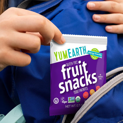 YumEarth Organic Fruit Snacks – Clean Label Pantry Snack for Health Conscious Families, Non GMO Vegan Pouches