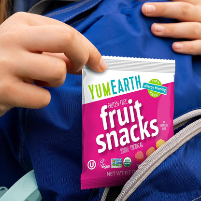 YumEarth Organic Tropical Fruit Snacks – Top 9 Allergen Free School Safe Treats