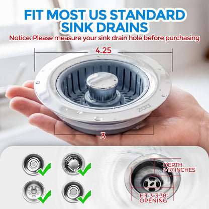 zaa 3-in-1 Kitchen Sink Drain Strainer – Neutral Finish Options for Uncluttered Apartment Kitchen Upgrades