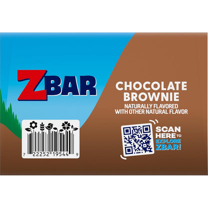 Zbar Chocolate Brownie Whole Grain Granola Bars — Backpack and Sports Practice Snack for Kids, USDA Organic 24 Pack
