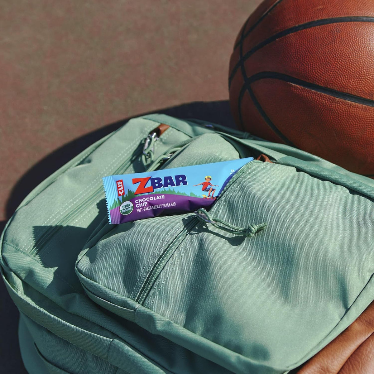 Zbar Chocolate Chip Energy Bars for Camping Trips, Soccer Sidelines, and Stroller Walks – Individually Wrapped 12-Pack