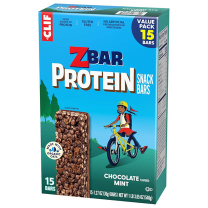 Zbar Protein – Sideline Snack for Youth Sports Days, Individually Wrapped Bars (15 Pack)