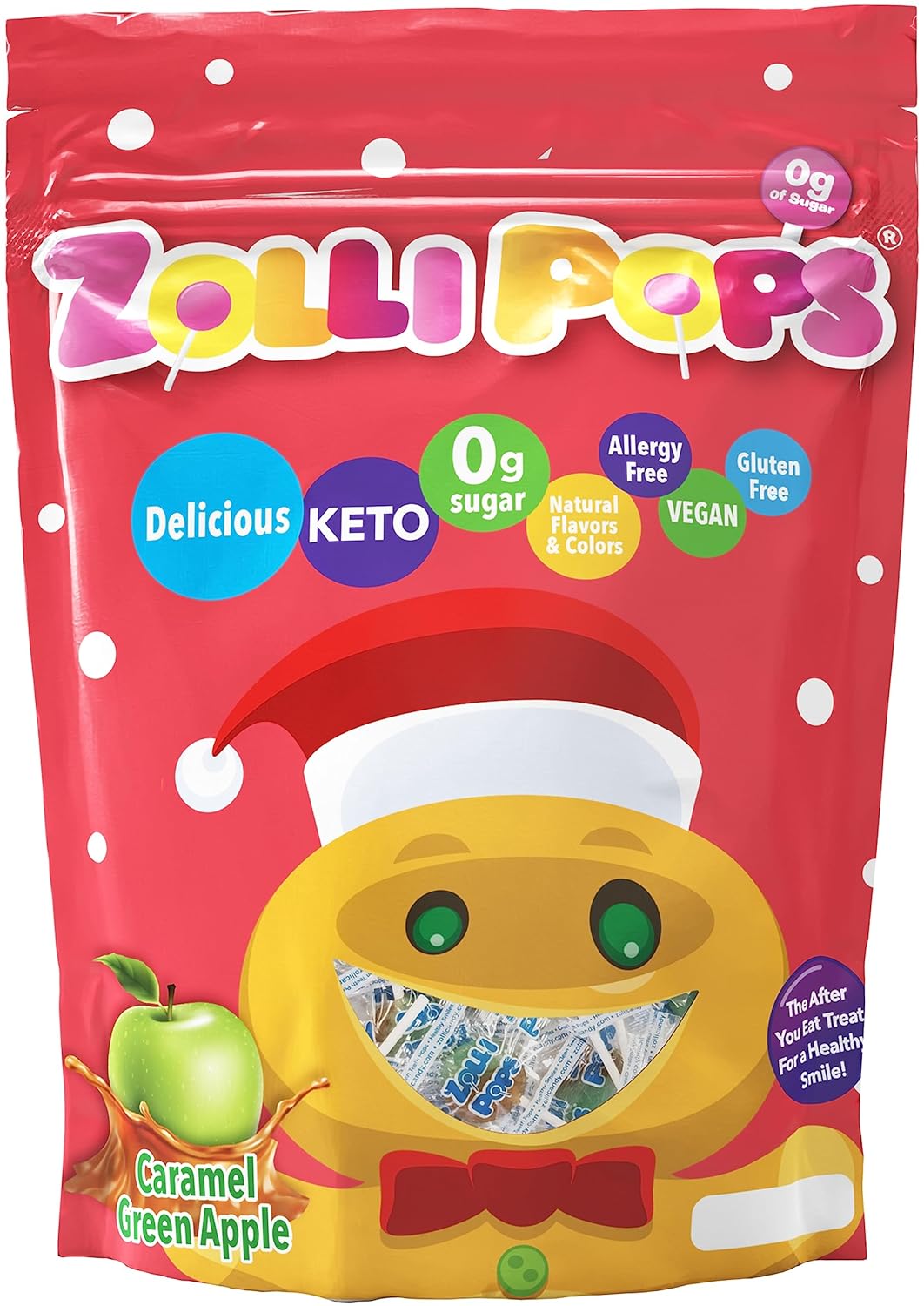 Zollipops Keto and Diabetic Friendly Lollipops – 25-Calorie Sugar-Free Treat for Home Office and On-the-Go Snacking