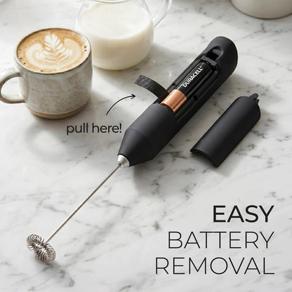 Zulay Kitchen Milk Frother Handheld - Effortless Everyday Tool, Streamlined Mini Frother for Lattes Matcha and Shakes